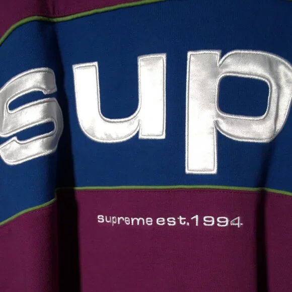 SUPREME STITCHED LOGO EST 1994 MENS CREWNECK SWEATER XL HYPEBEAST STREET… - Picture 2 of 5